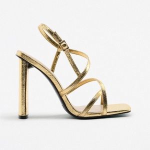 Zara Gold Heels